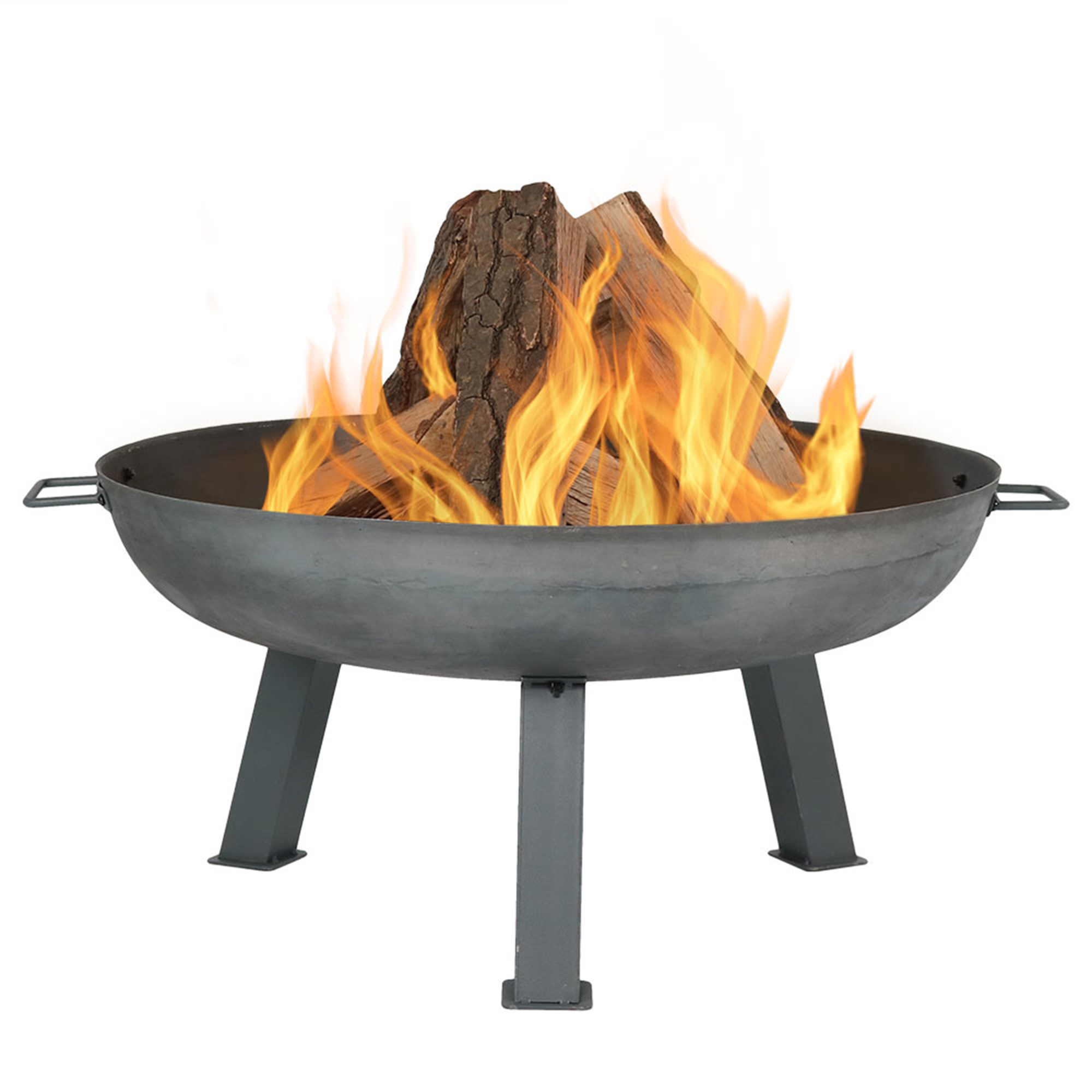 Sunnydaze Decor, Steel Cast Iron Wood Burning Fire Pit - 30in., Diameter 30 in, Model# RCM-LG569-Steel
